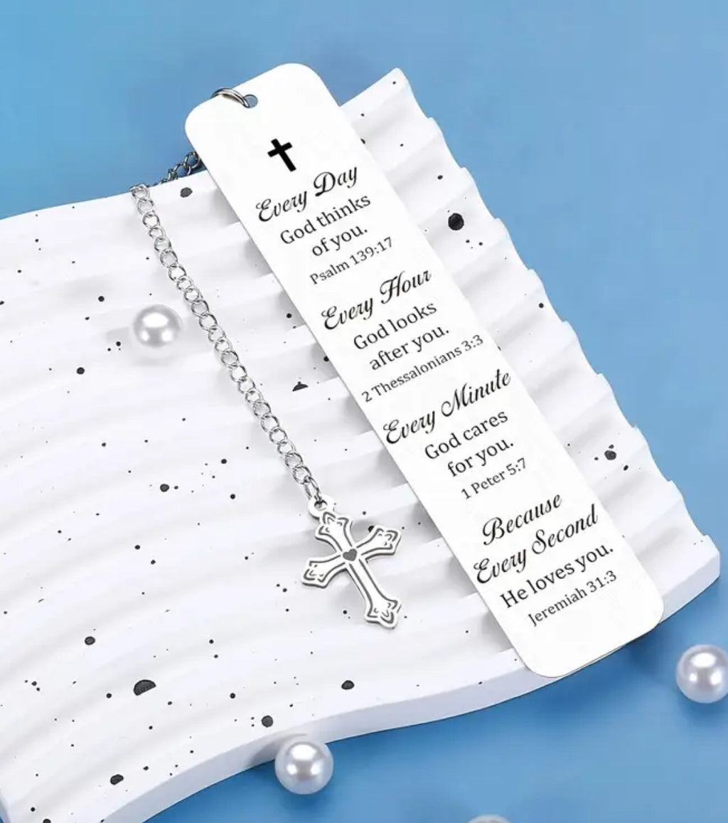 Stainless Steel Pendant Bookmark & Guardian Angle Key Chain